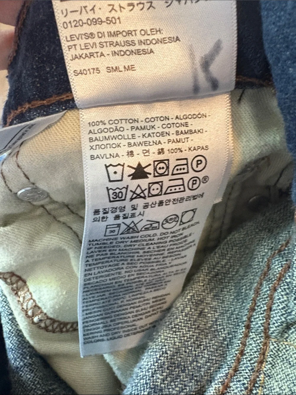 Classic Levi’s Straight Leg Dark Blue Jeans - Picture 5 of 5